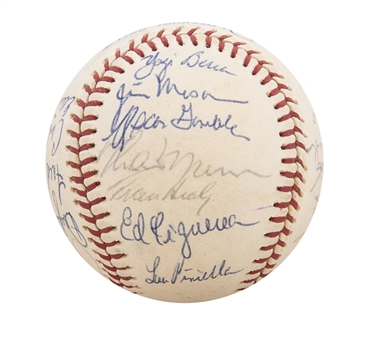 1976 New York Yankees Team Signed OAL MacPhail Baseball Including a Thurman Munson Signature (Beckett)